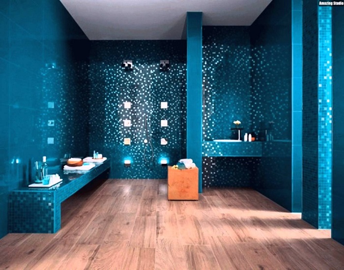Blue Bathroom Design 8
