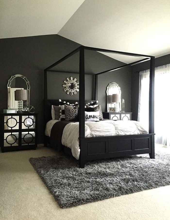 Black bedroom design 1