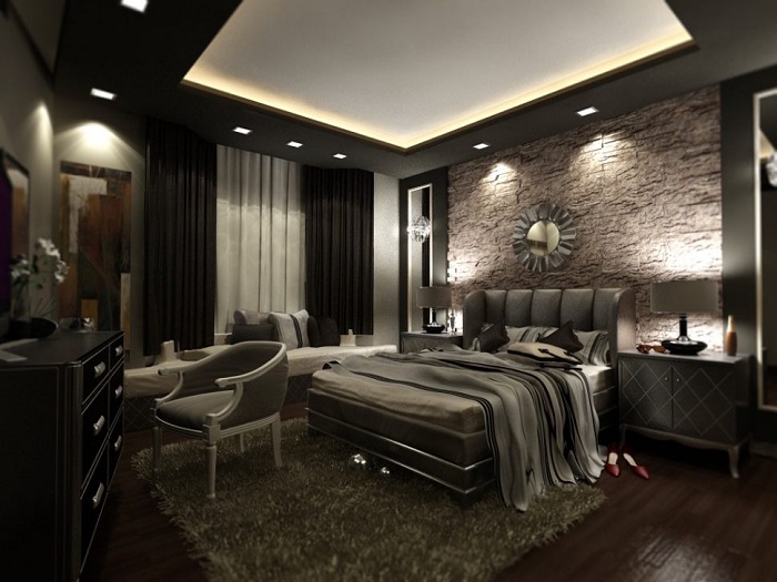 Black bedroom design 7