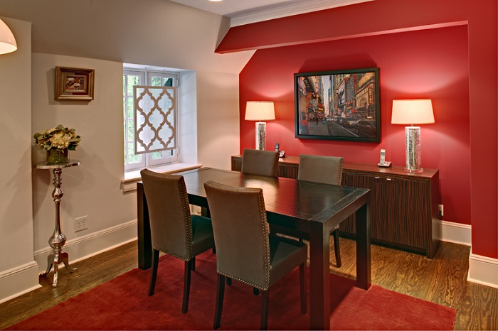Examples of red concept dining room design 2