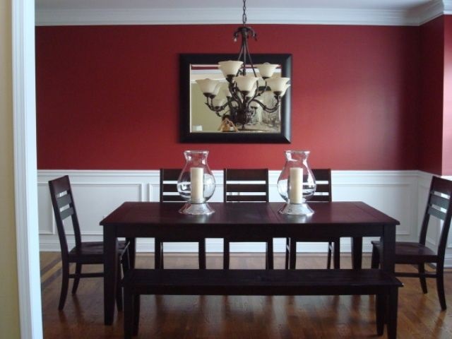 Examples of red concept dining room design 3