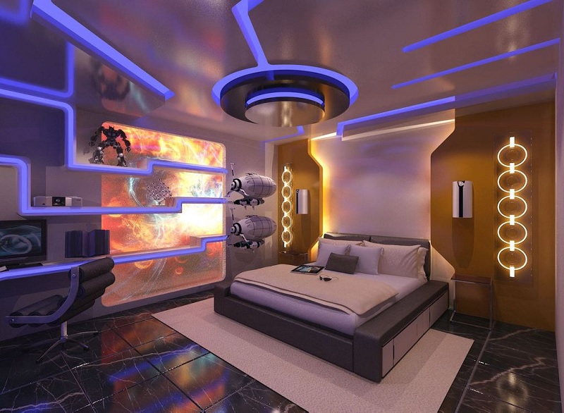 Futuristic design bedroom idea