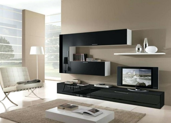 desk Modern living room television