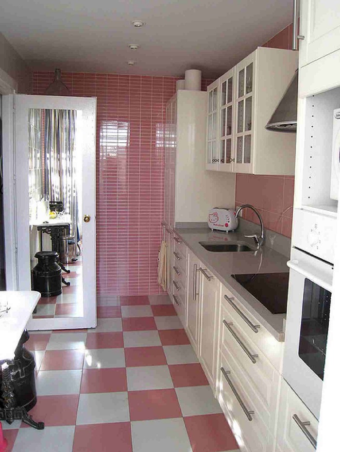 interior kitchent pink concept