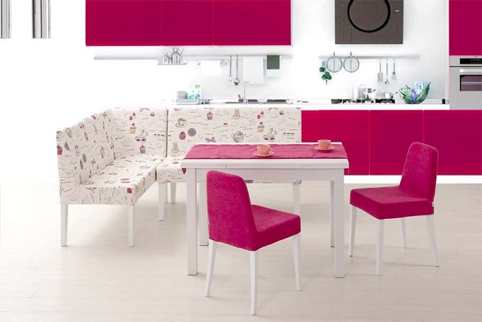 kitchent color pink concept