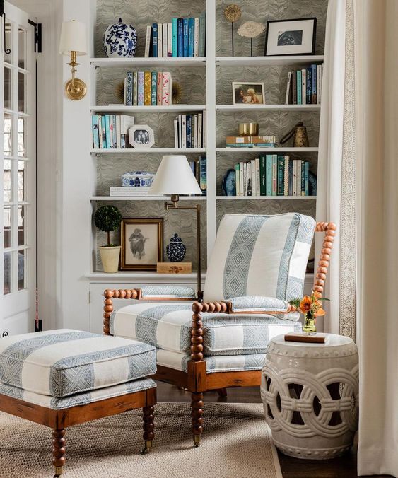 Simple modern Victorian study room decorating ideas