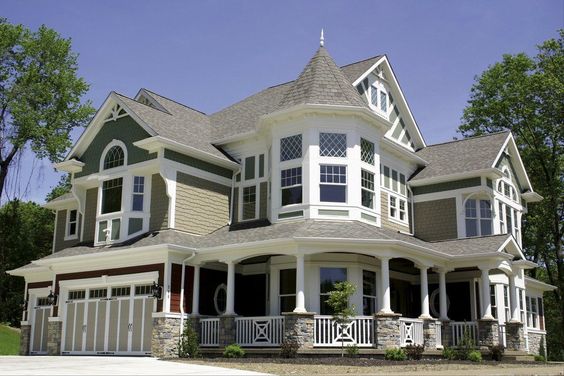 Modern Victorian home exterior for wider place