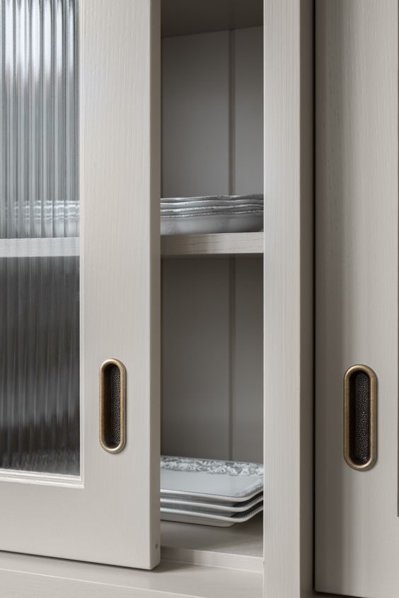 Types of kitchen cabinet design - Sliding door type