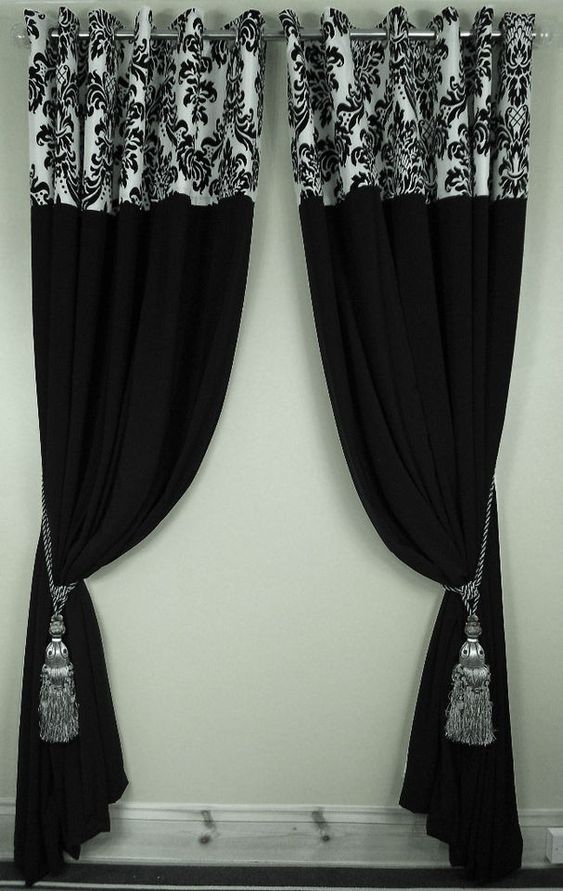 Gothic dark colour curtain