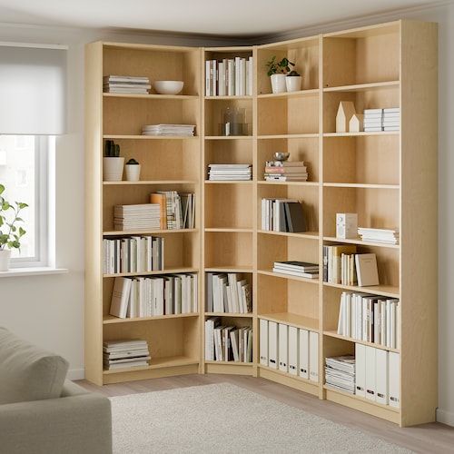 Corner space bookshelf