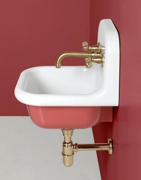 Colorful wall-mounted sink