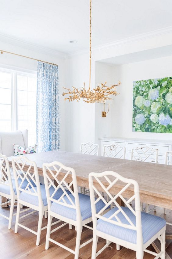 Modern coastal nautical dining room