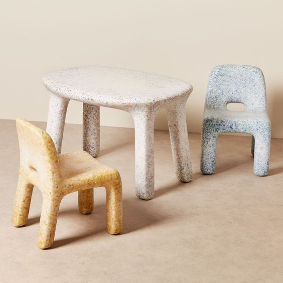 Eco-friendly furniture in plastic