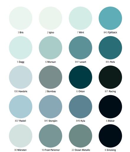 Blue color palette