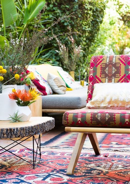 Eclectic exterior furniture