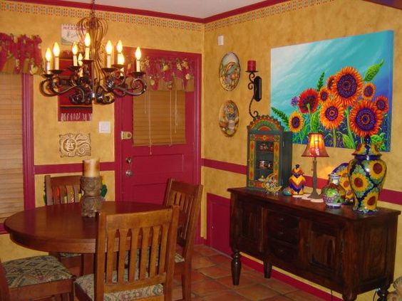 Mexican-themed dining room