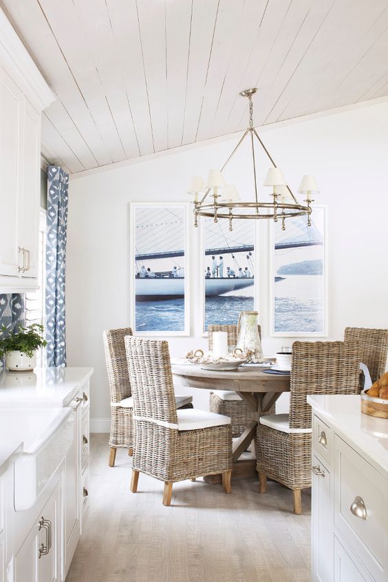 Modern coastal nautical dining room ideas