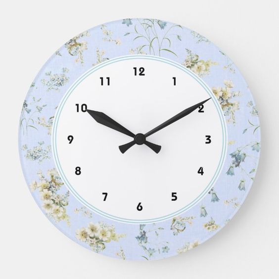 Shabby chic large clocks with blue pastel