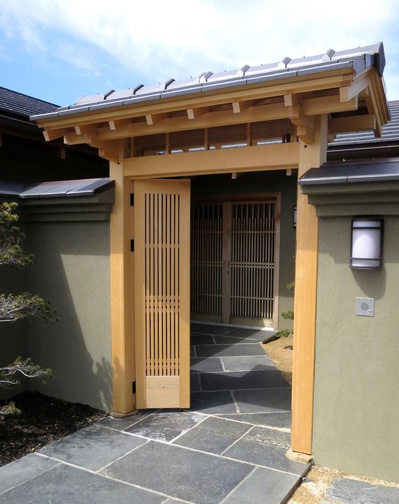 Wooden gate Japanese style