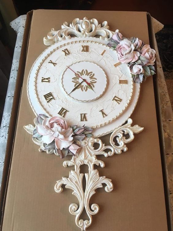 Shabby chic large clocks recommendations to create vintage accent