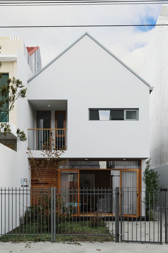 Japanese white home exterior