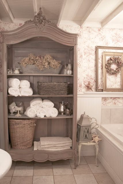 Shabby chic bathroom storage recommendations