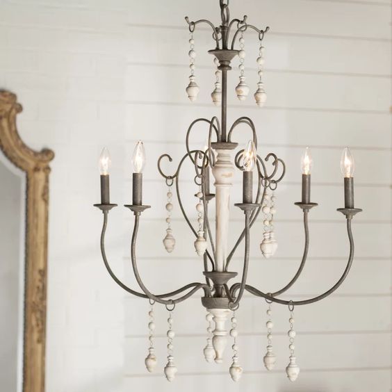 Modern Victorian style candle place chandelier