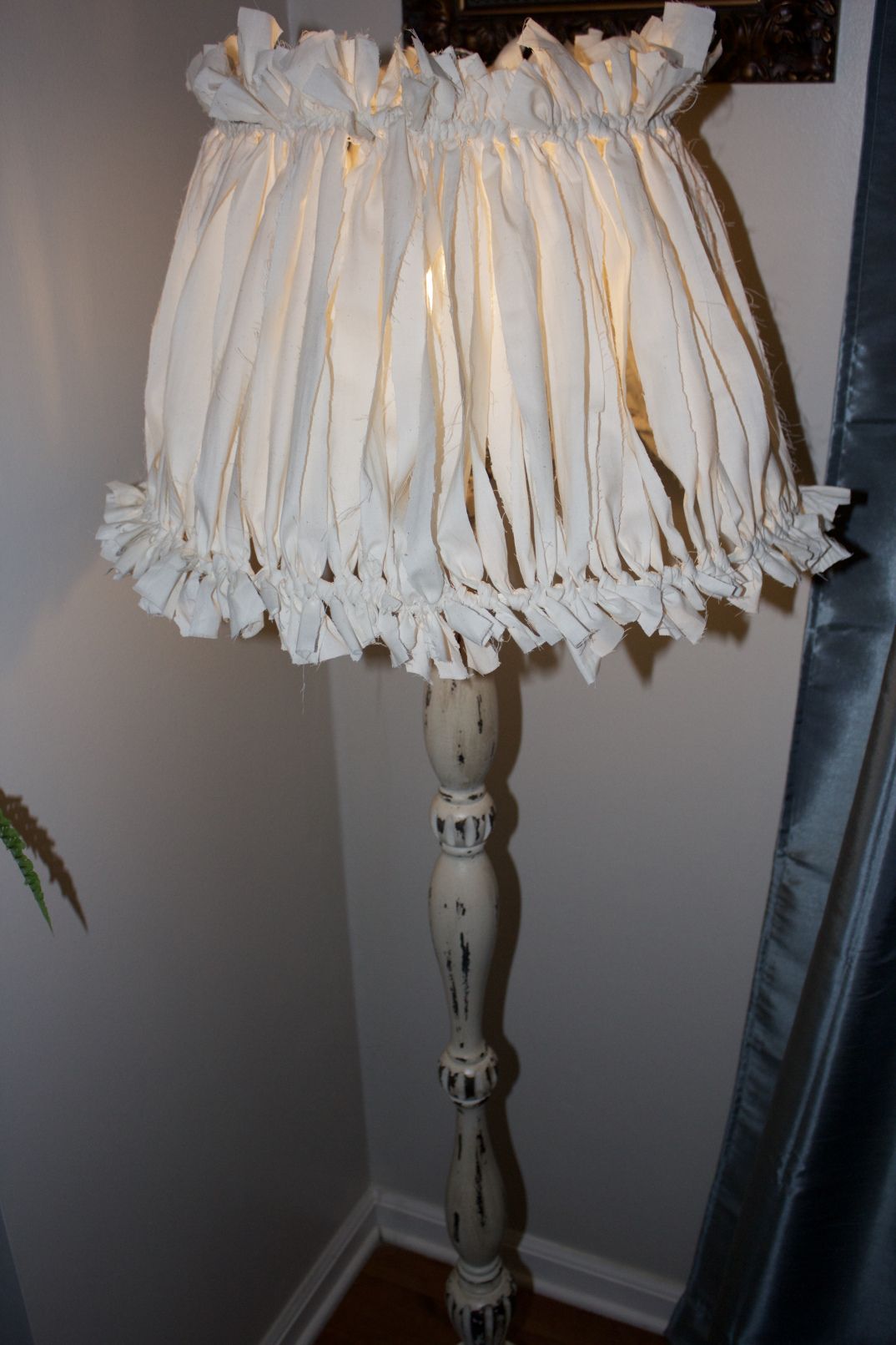 Shabby chic lampshades with beige color