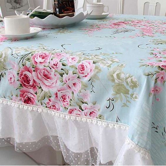 French country shabby chic tablecloth