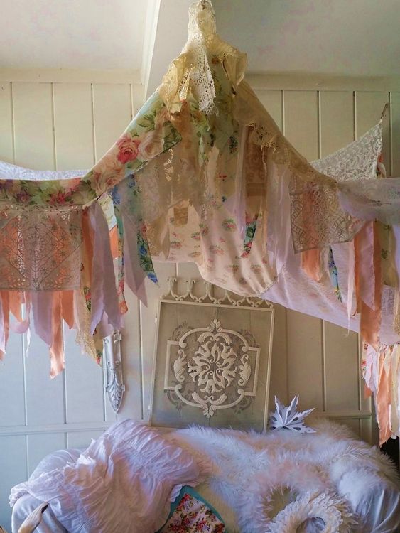 Shabby chic DIY curtains