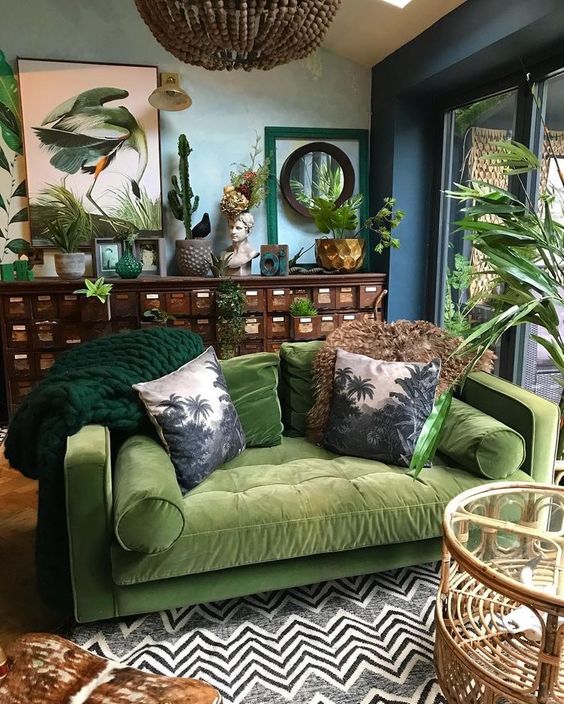 Tropical green color design concept ideas