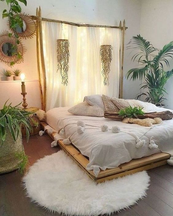 Simple decorations tropical bedroom