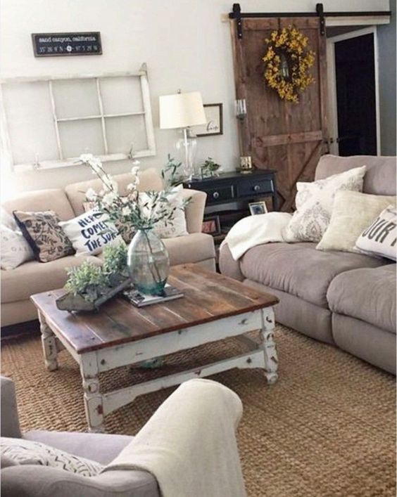 Rustic living room with a comfortable impression