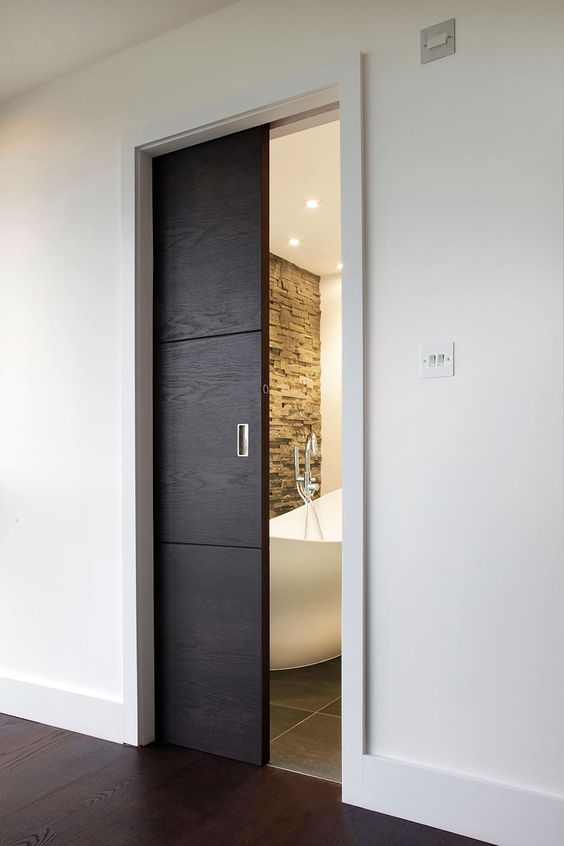 Bathroom slide door