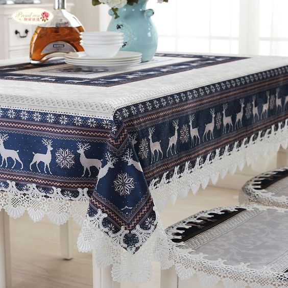 Scandinavian dark blue tablecloths recommendations