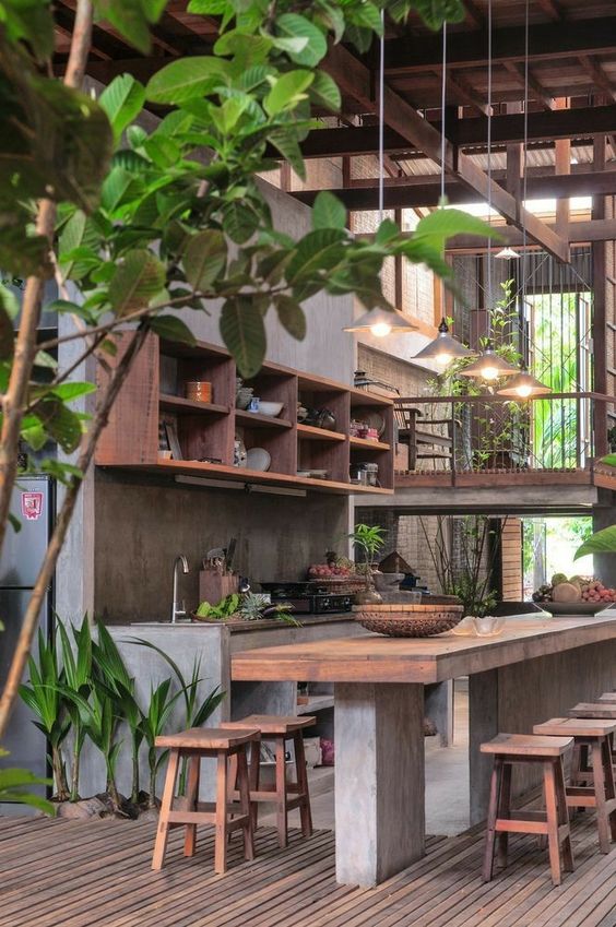 Rustic tropical kitchen