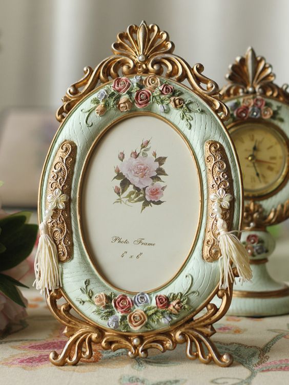 A vintage photo frame is suitable as a decoration