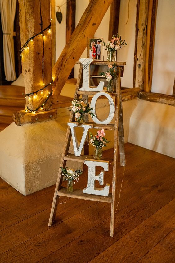 Rustic stair decorations