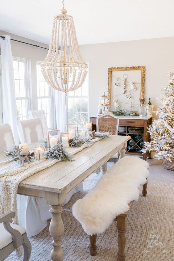 Luxury rustic dining room interior style