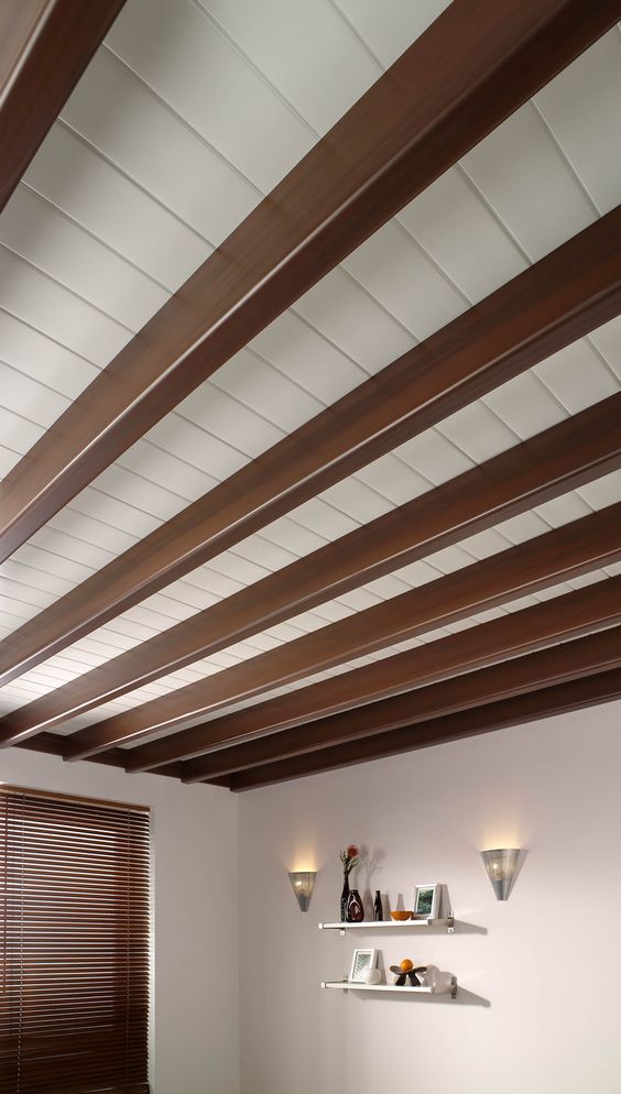 Natural ceiling wooden texture