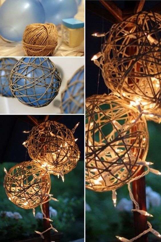 Hemp rope lamp decorations