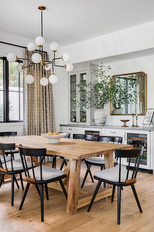 Modern rustic dining room interior style