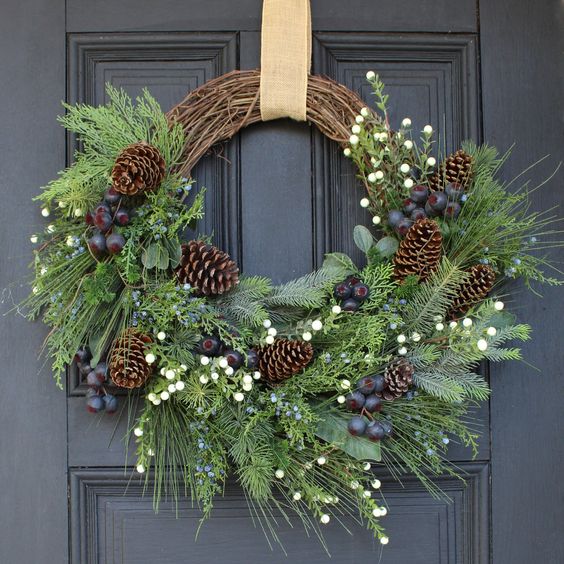Pine wreath door DIY decorations