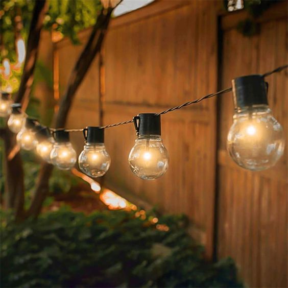 Globe outdoor string lights