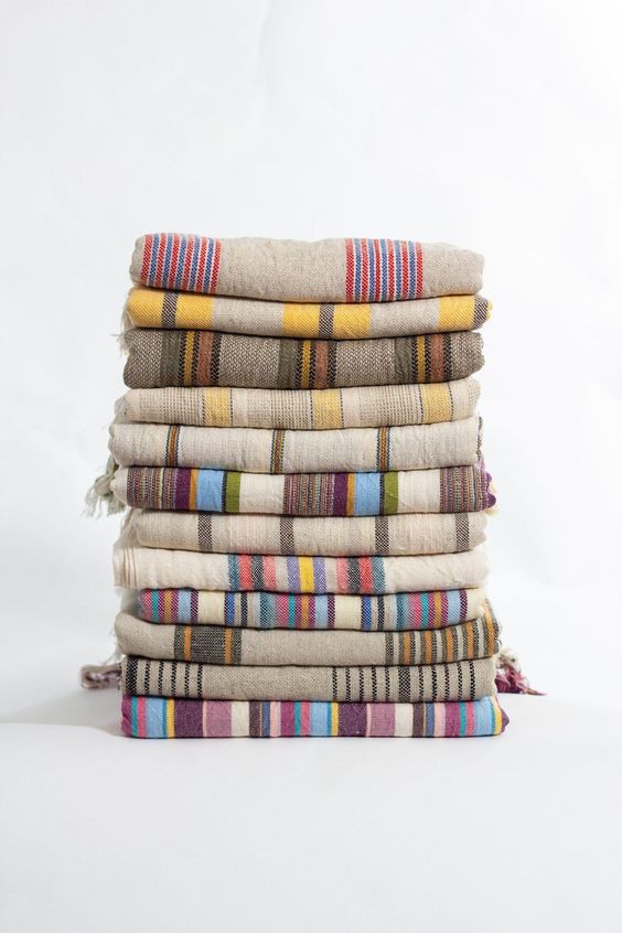 Colorful stripped patterns kitchen towel