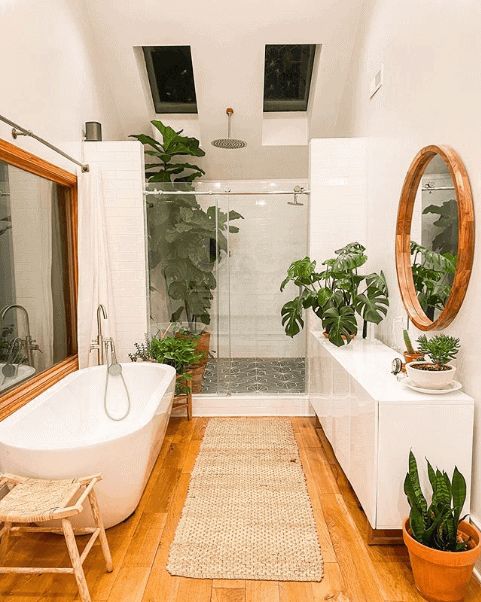 Small bohemian bathroom design