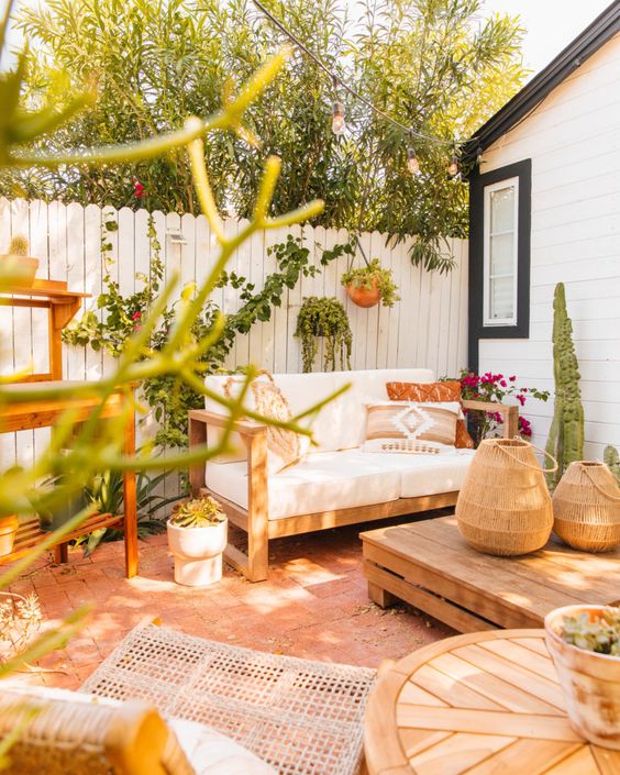 Aesthetic bohemian patio