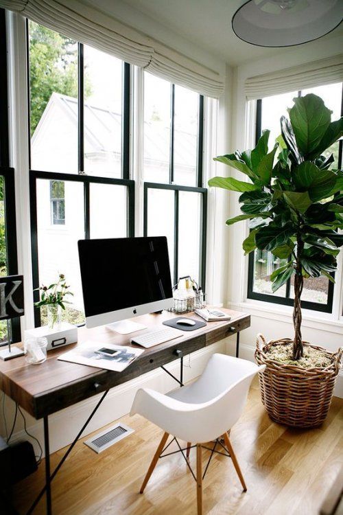 Adding a tree to our Scandi-industrial home office