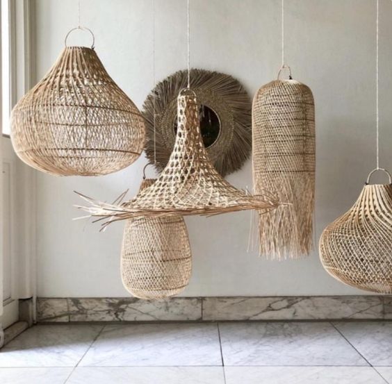 Rattan pendant lamp