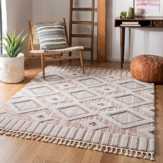 White bohemian rugs